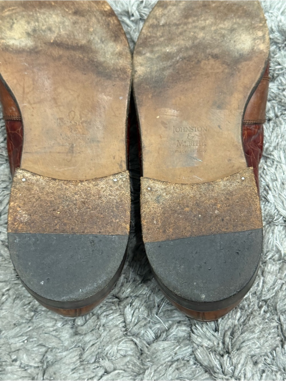 Johnston & Murphy Cellini Brown Leather Italian Tassel Loafer - Picture 9 of 12
